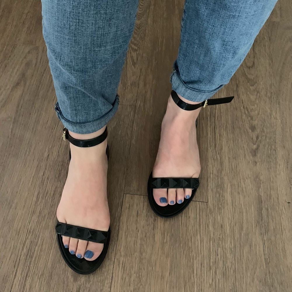 SOLD- Studded Black Sandals